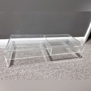 2/$50 ✨ Clear Glitter Acrylic Laptop Desk Stand with Drawer